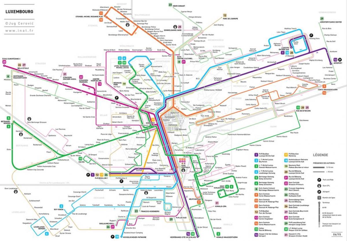 kaart Luksemburg metro