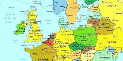 Kaart Luksemburg ja ümberkaudsed riigid