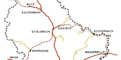 Kaart Luksemburg rongi jaama