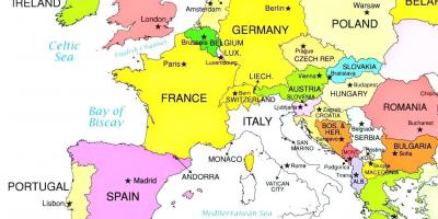 Euroopa kaarti näidates Luksemburg
