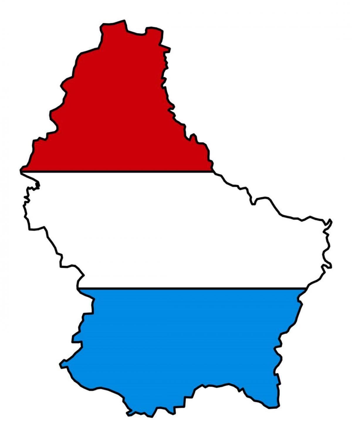 kaart Luksemburgi lipu all 